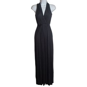 MOTHERHOOD MATERNITY Black Sleeveless Ruching Stretchy Maxi Dress Medium